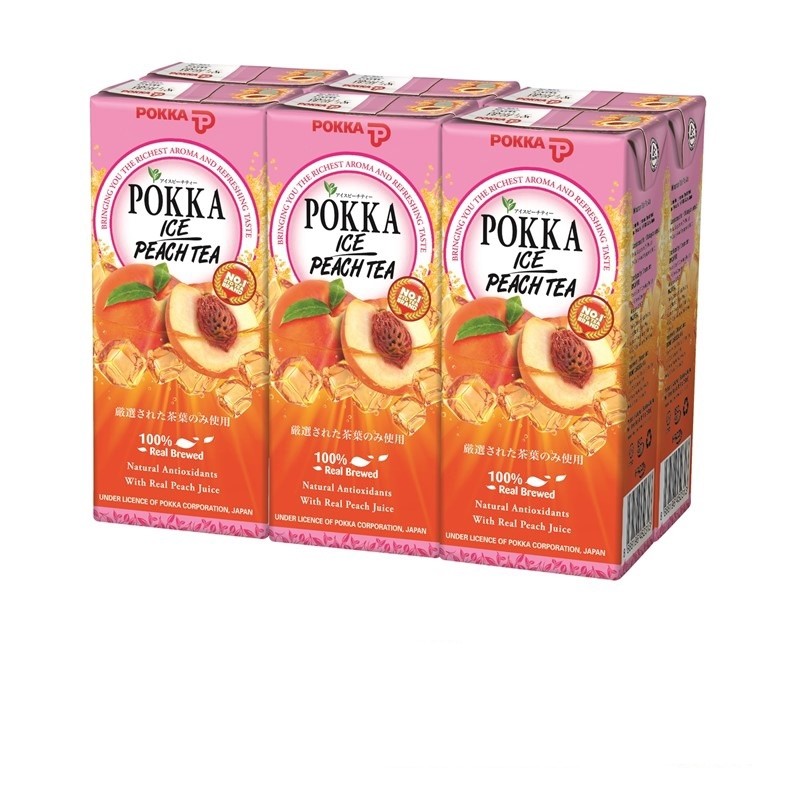 Pokka T/B Peach Tea 6x250ml | Shopee Singapore