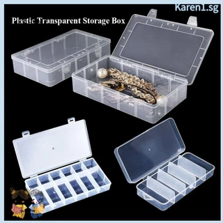 5 Size Plastic Transparent Square Storage Box Jewelry Small Items