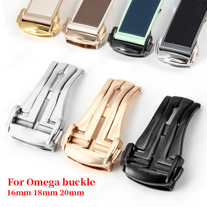 316L Stainless Steel Watch Band Buckle for Omega Strap Clasp 16mm 18mm 20mm Button Double Press Folding Butterfly Buckles Accessories Shopee Singapore