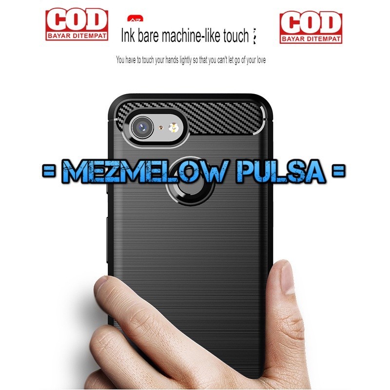 Case Fiber Carbon Caseng Casing Softcase GOOGLE PIXEL 3 BIASA - Gambar 3