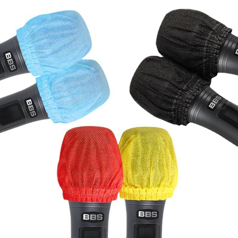 10Pairs KTV Disposable Microphone Dust Cover Non-woven Fabric Handheld ...
