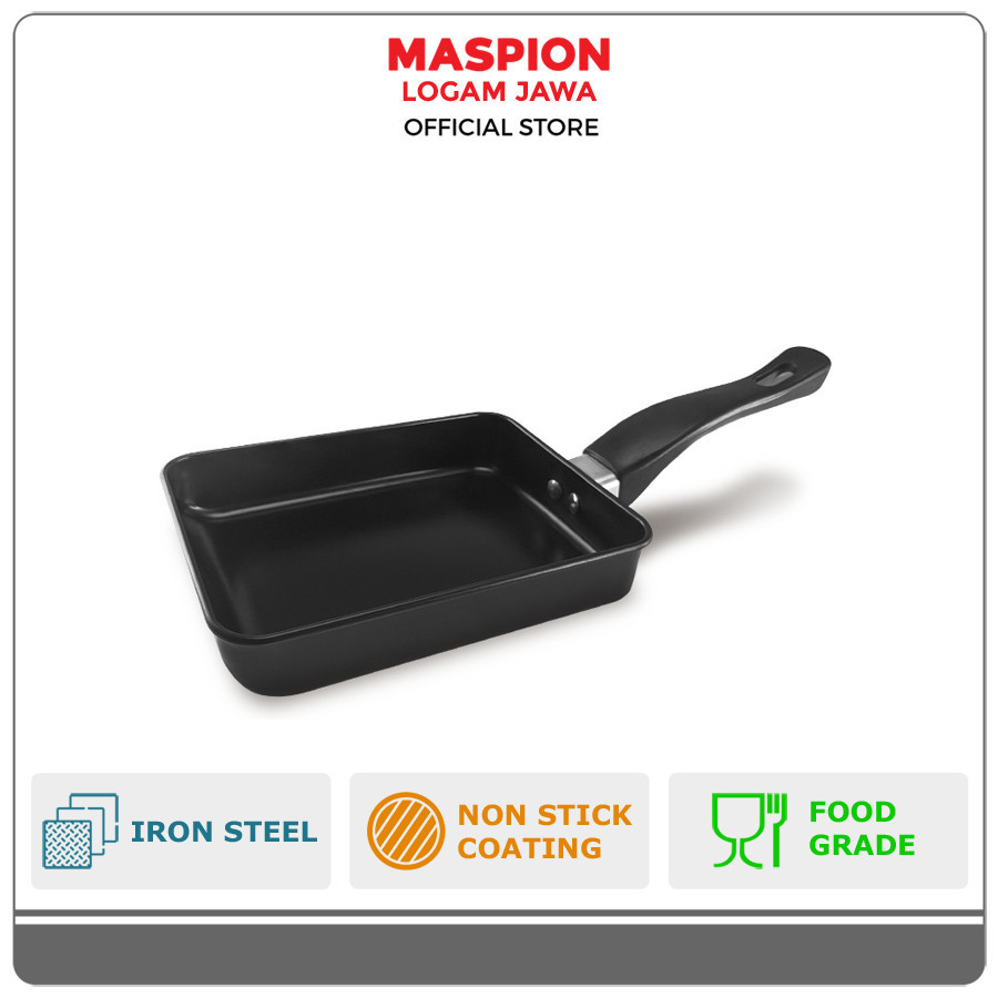 Maspion Maslon Frypan Alumunim Non-Stick Tamago Pan 18 cm