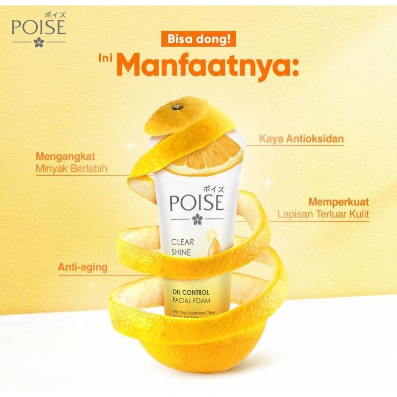 Poise Facial Foam Tube 100gr / Merah Jingga Official - Gambar 3