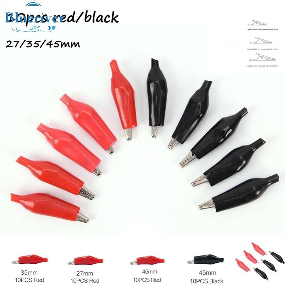 Insulated Alligator Clips 10pcs Red and Black Options 5A Current Rating