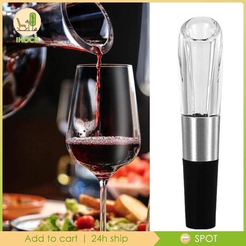 [Ihoce] Decanter Premium Aerating Pourer No Drip Stainless Steel ...