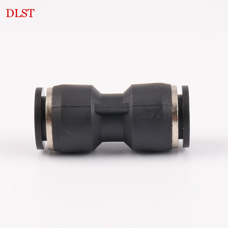 Pu Trachea Connector Black Plastic Quick Connector Pneumatic Quick ...