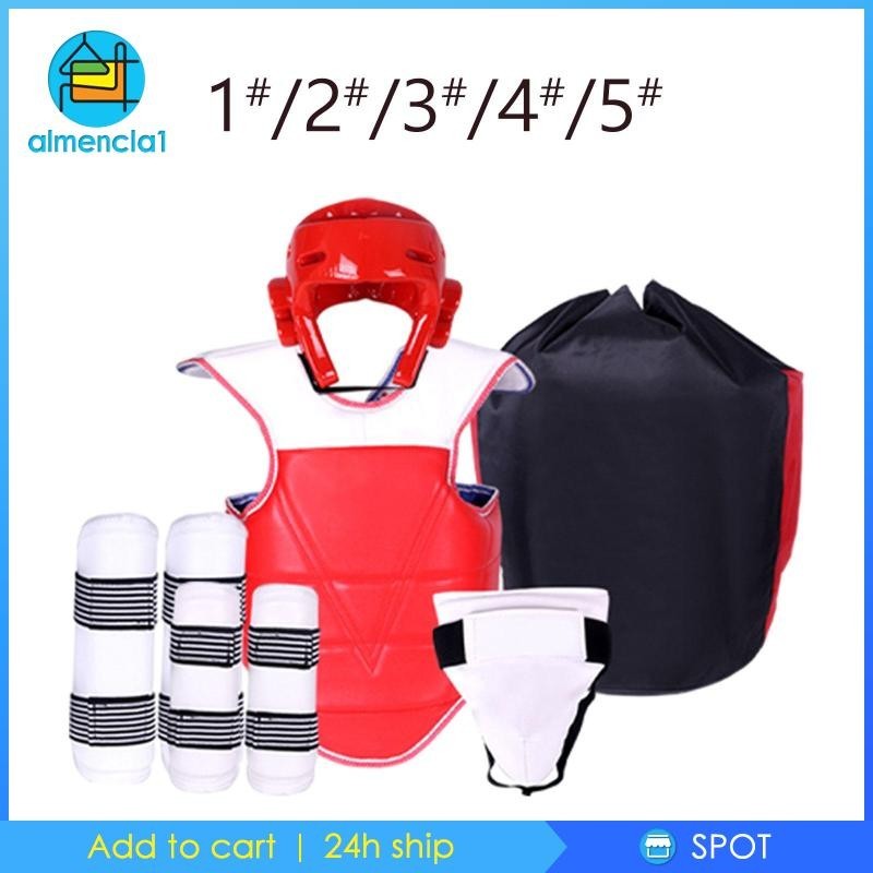 [Almencla1] 5 Pieces Taekwondo Protective Gear Karate Sparring Gear for ...