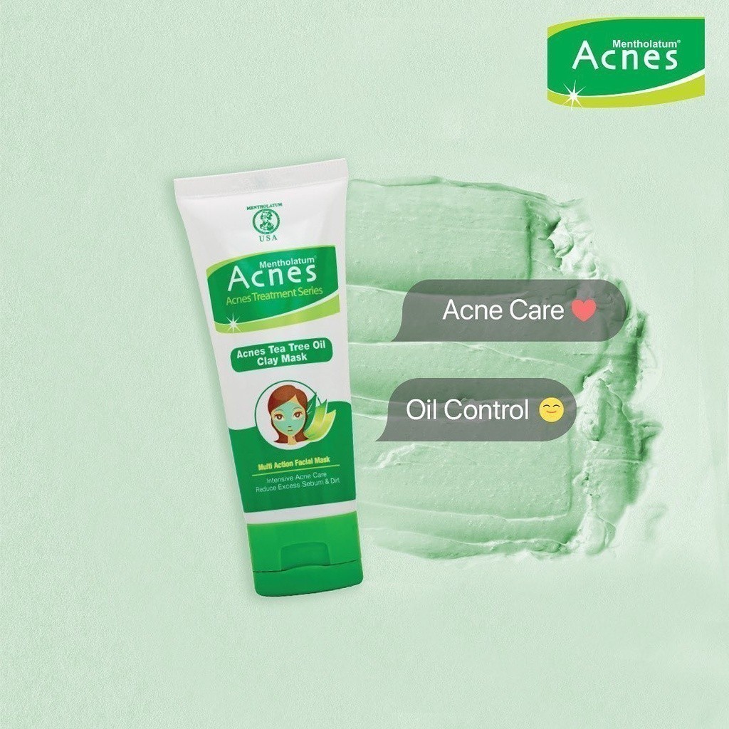 Acnes Tea Tree Oil Clay Mask 50gr / Merah Jingga Official - Gambar 3