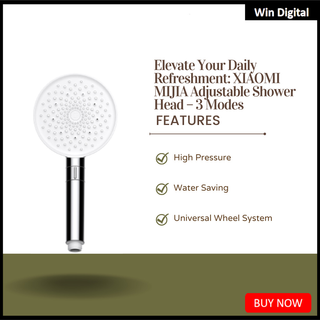 XIAOMI MIJIA 3 Modes Adjustable Shower Head High Pressure Water Saving