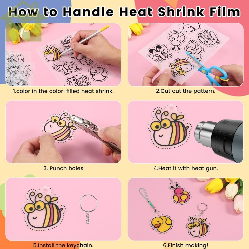 Dabit Shrinky Art Paper 160Pcs Shrink Plastic Sheets X