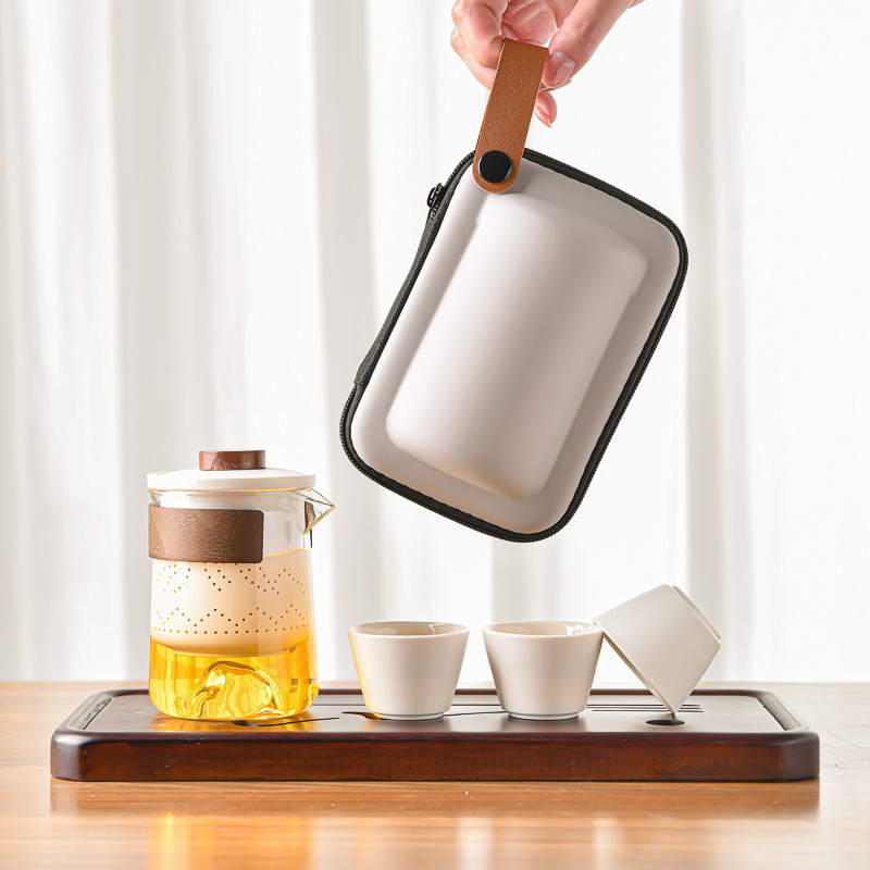 Travel Tea Set Portable Tea Set Tea Maker Teapot with Tea Tray Outdoor ...
