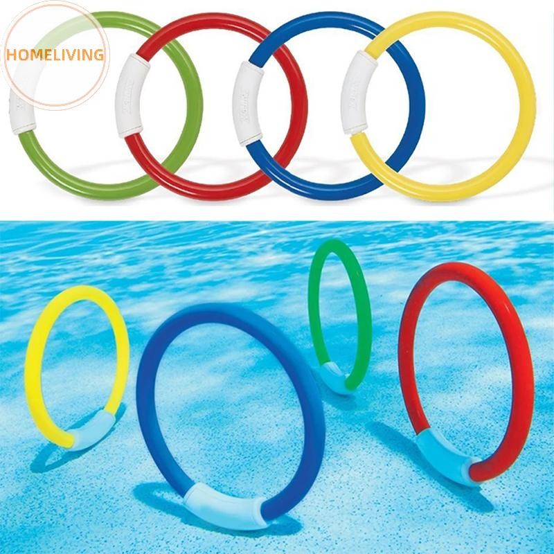 homeliving 4pcs Diving Rings Underwater Swimming Rings Sinking Pool Toy ...