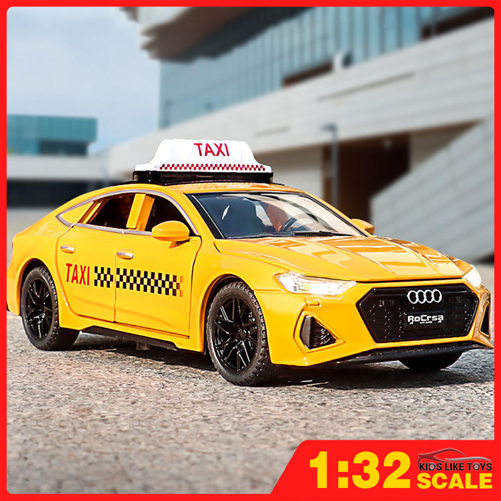 KLT 1 32 Audi RS7 Taxi Metal Alloy Toys Car Model Diecast Vehicle For 