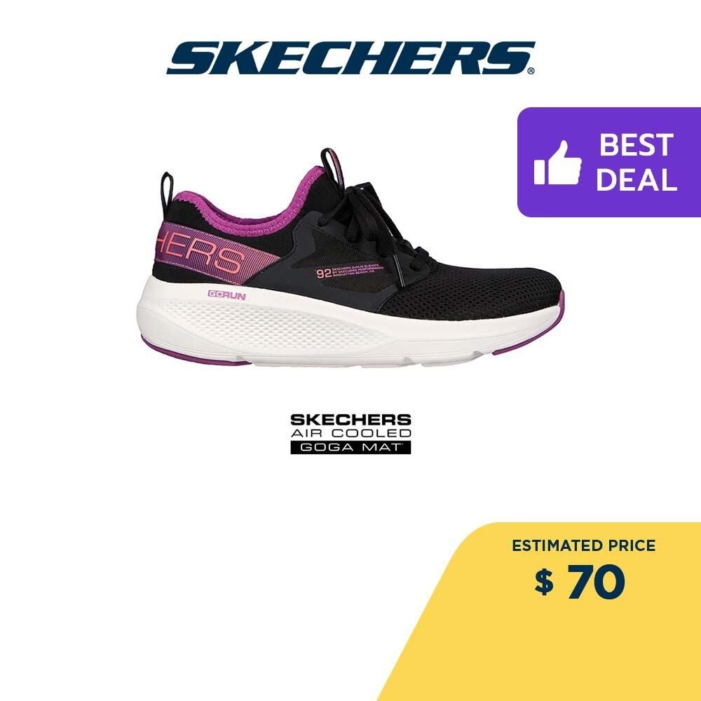 Skechers Women GOrun Elevate Running Shoes - 128317-BKPR Air-Cooled Goga  Mat Machine Washable, Ortholite, Ultra Go