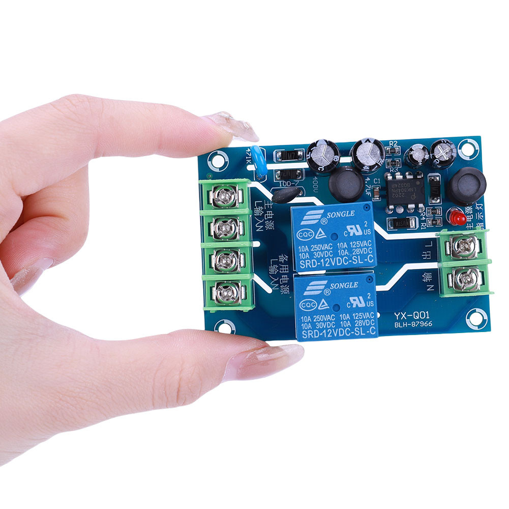 RotatingMoment 220V Two-Way Power Automatic Switcher Module 10A ...