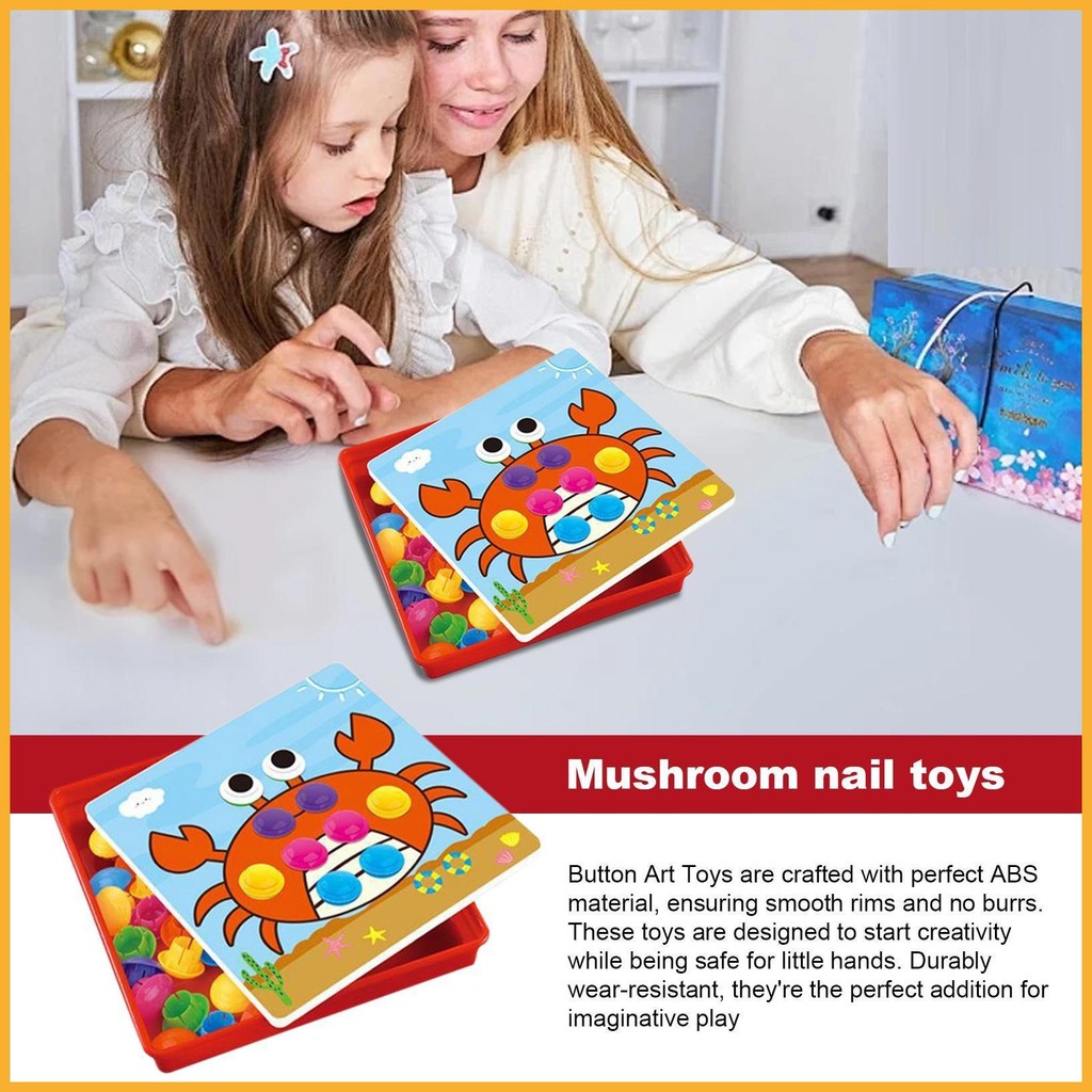Button Art Toys Button Art Color Sorting Shape Recognition Toy with ...