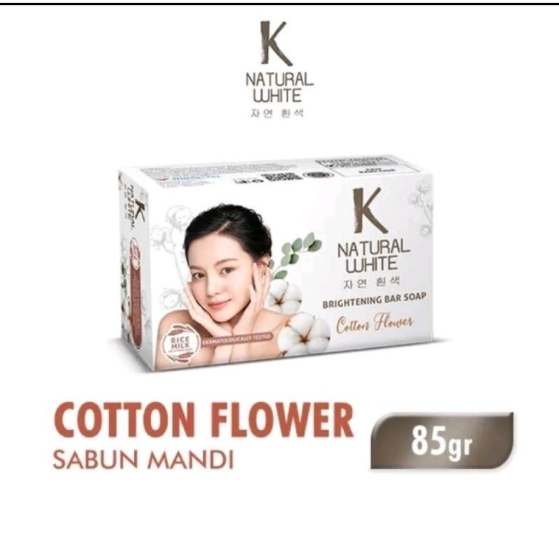 K Natural White Bar Soap 85gr - Sabun Mandi Batang - Merah Jingga Official - Gambar 4