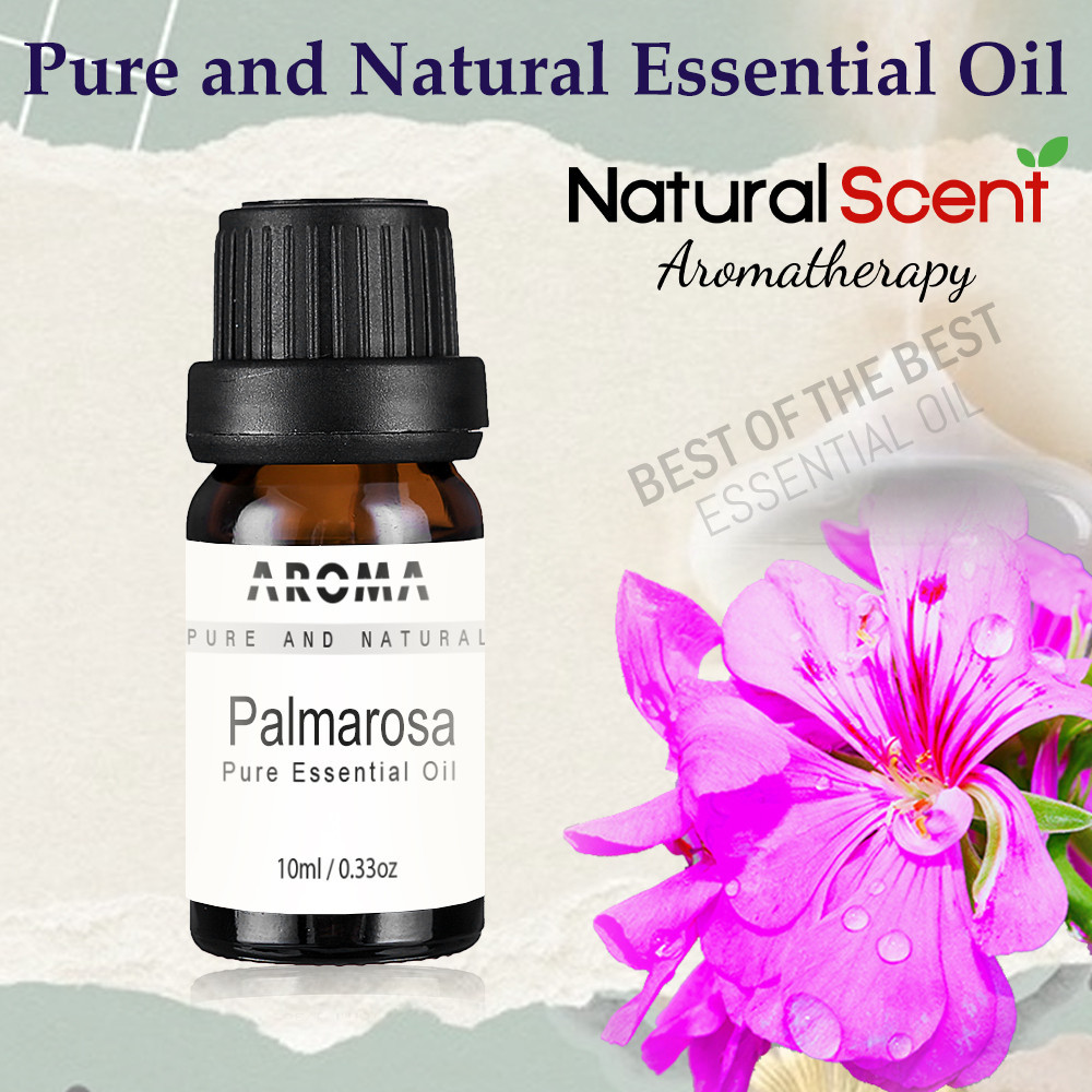 Palmarosa Pure Essential Oil (10ml) Aromatherapy Oil For Skin Care 