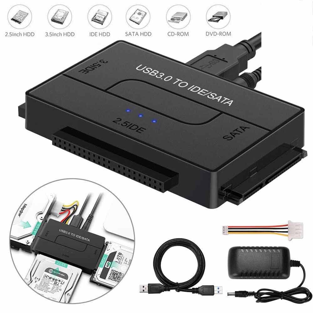 Adaptador De Disco Duro Usb 3,0 A Sata Ide, Lector De Disco Duro Externo Usb Tipo C Kit De Cable Convertidor De Recuperacion Ultra De Datos Para Unidad P10235493