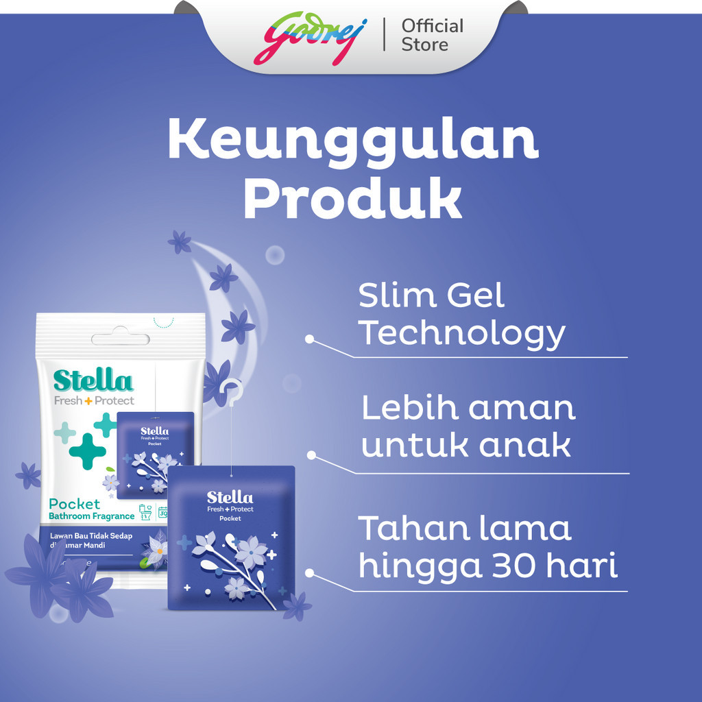 Stella Pocket Bathroom Blue Freesia 10 gr x 2 Pcs - Pengharum Kamar Mandi - Gambar 2