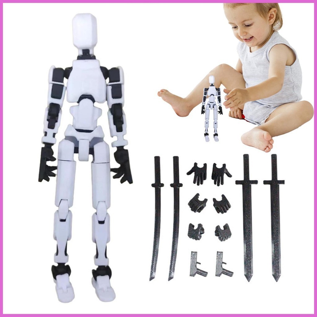 Robot Action Figure Multi-jointed Movable Desktop Robot Articulated ...