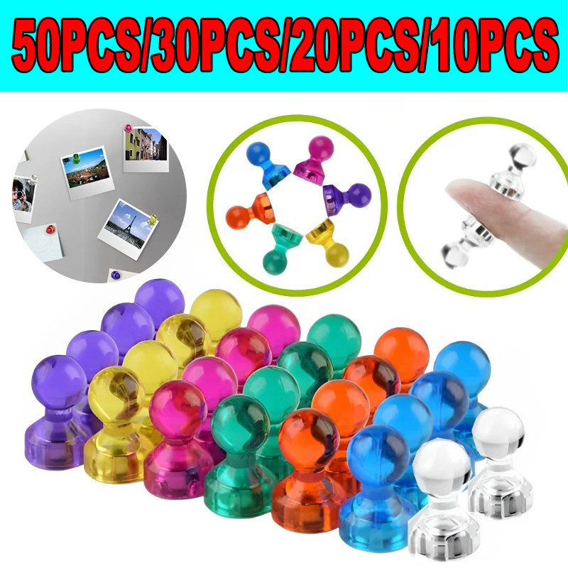 50/30/20/10Pcs Push pin Office Strong DIY Magnets Thumbtack Fridge ...