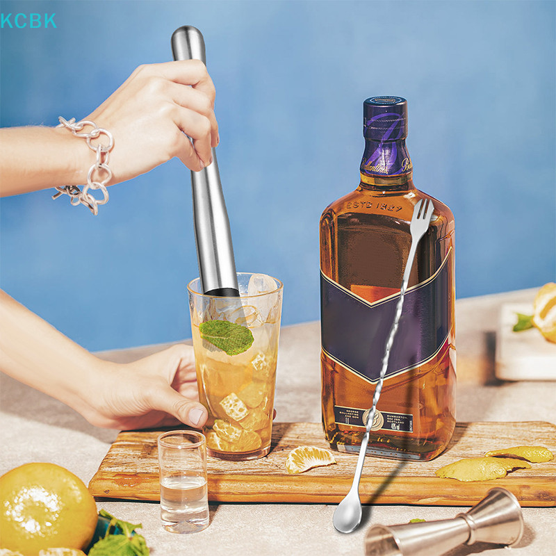 【KC】 Stainless Steel Cocktail Stirrer And Mixing Spoon Professional Bar Cocktail Stirrer Set For