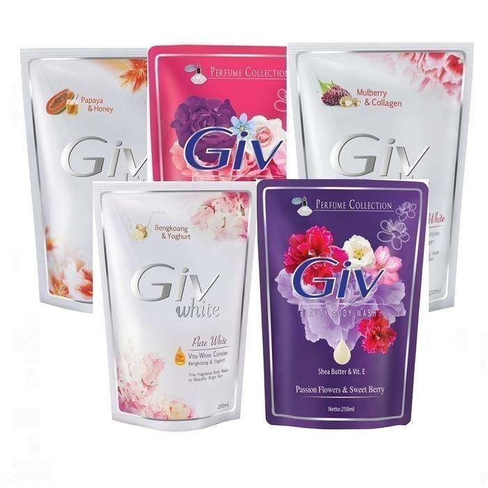 GIV Body Wash Sabun Cair Refill 400ml / 250ml / Merah Jingga Official - Gambar 3
