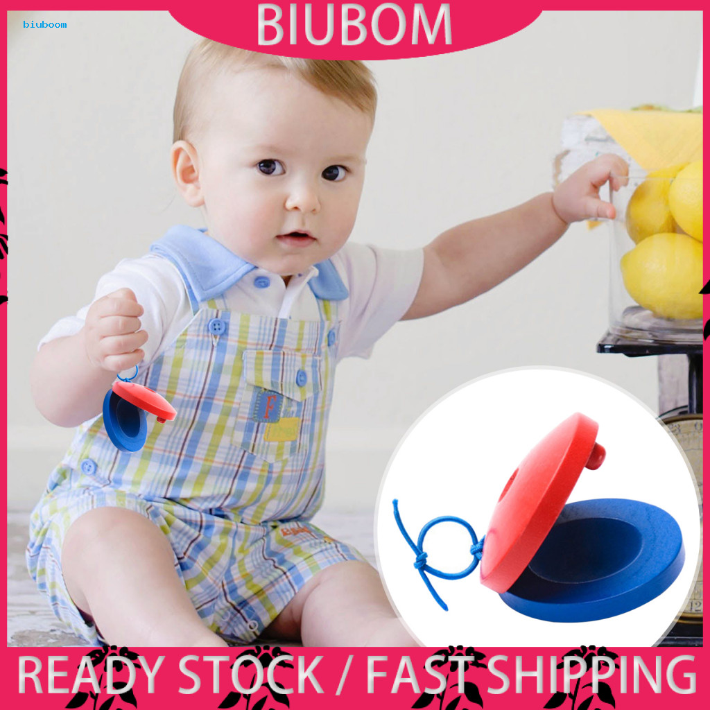 Finger Castanet Hand Held Percussion Musical Instrument Ringboard For Kids Educational Toy Fraction