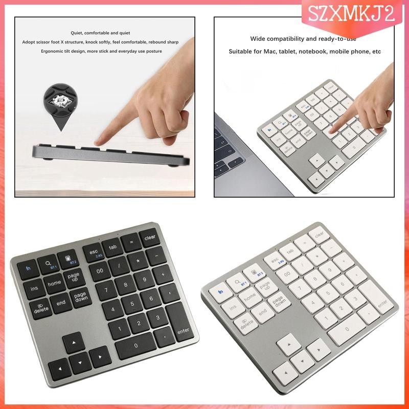 [szxmkj2] Cordless Numeric Keypad Number Pad Ergonomic Office Supplies ...