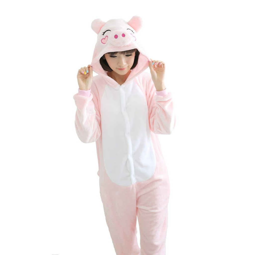 [dorawithme] Pig Kigurumi Adult Pajamas Room Wear Animal Cosplay ...