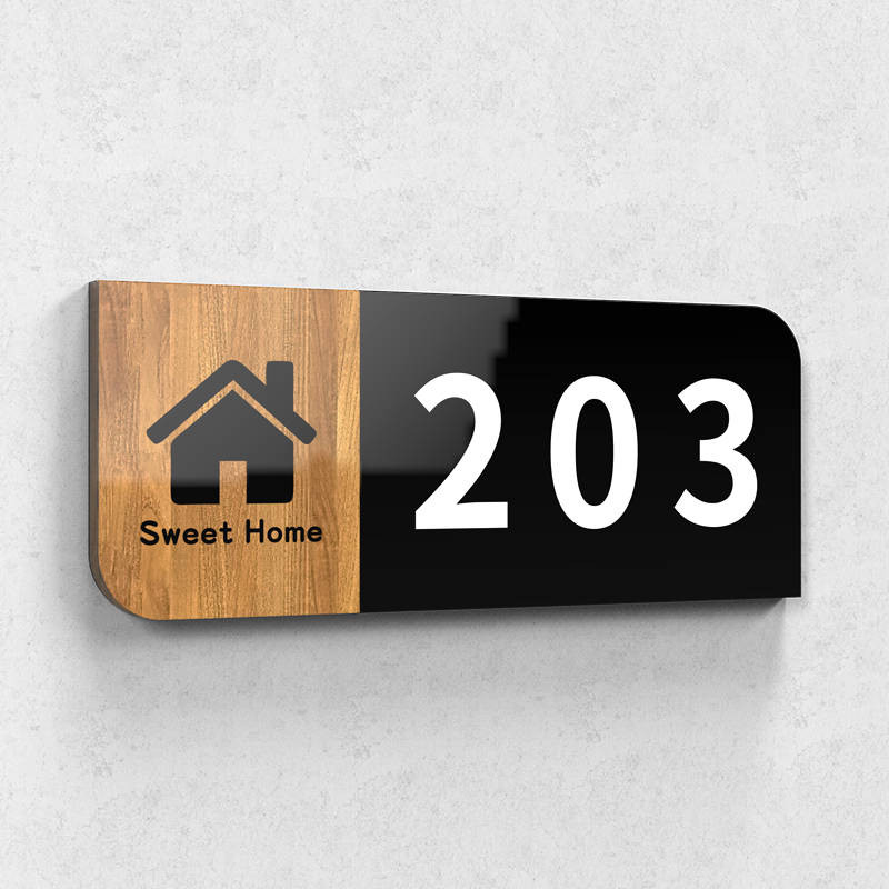 House Number House Number Number Plate Household Acrylic Floor Sign ...