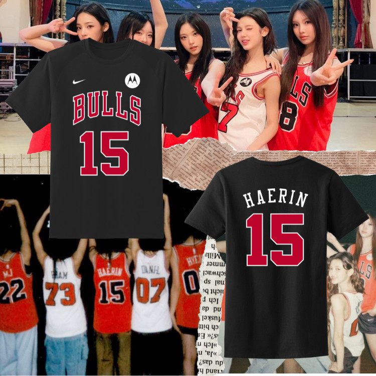 NEW JEANS CHICAGO BULLS JERSEY INSPIRED TEES BLACK Shopee Singapore