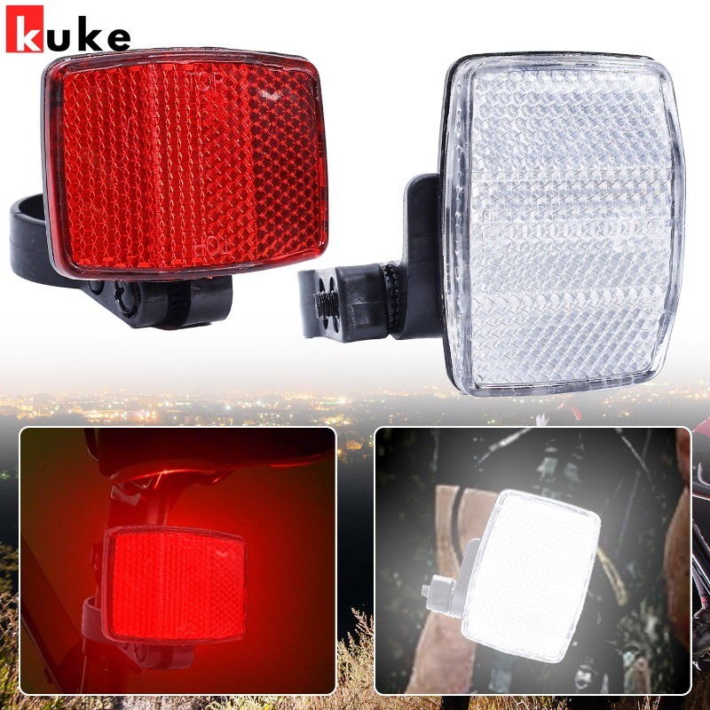 Front Rear Bike Bicycle Reflector Set - Bicycle Plastic Reflector ...