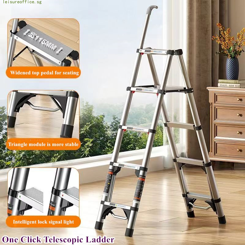 Folding Telescopic Step Ladder Foldable Portable Aluminum Alloy ...
