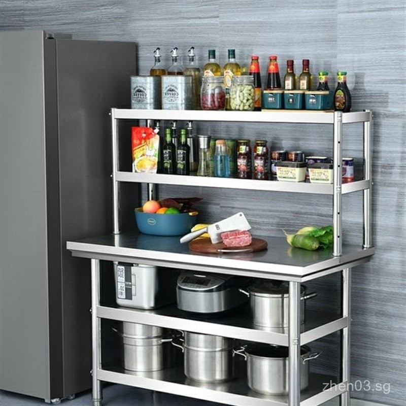 Kitchen Flat Cooling Counter Two-Layer Rack Stainless Steel Worktop ...