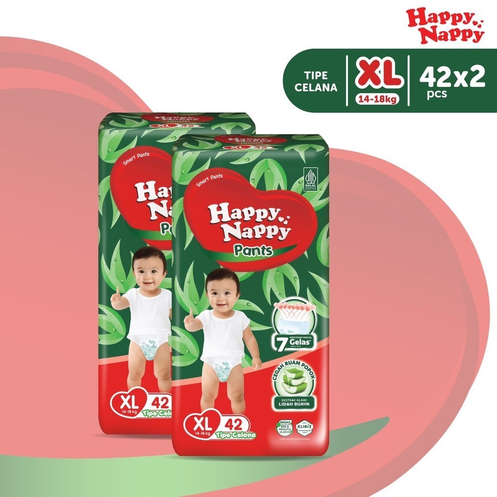Happy Nappy Smart Pants XL 42s x2