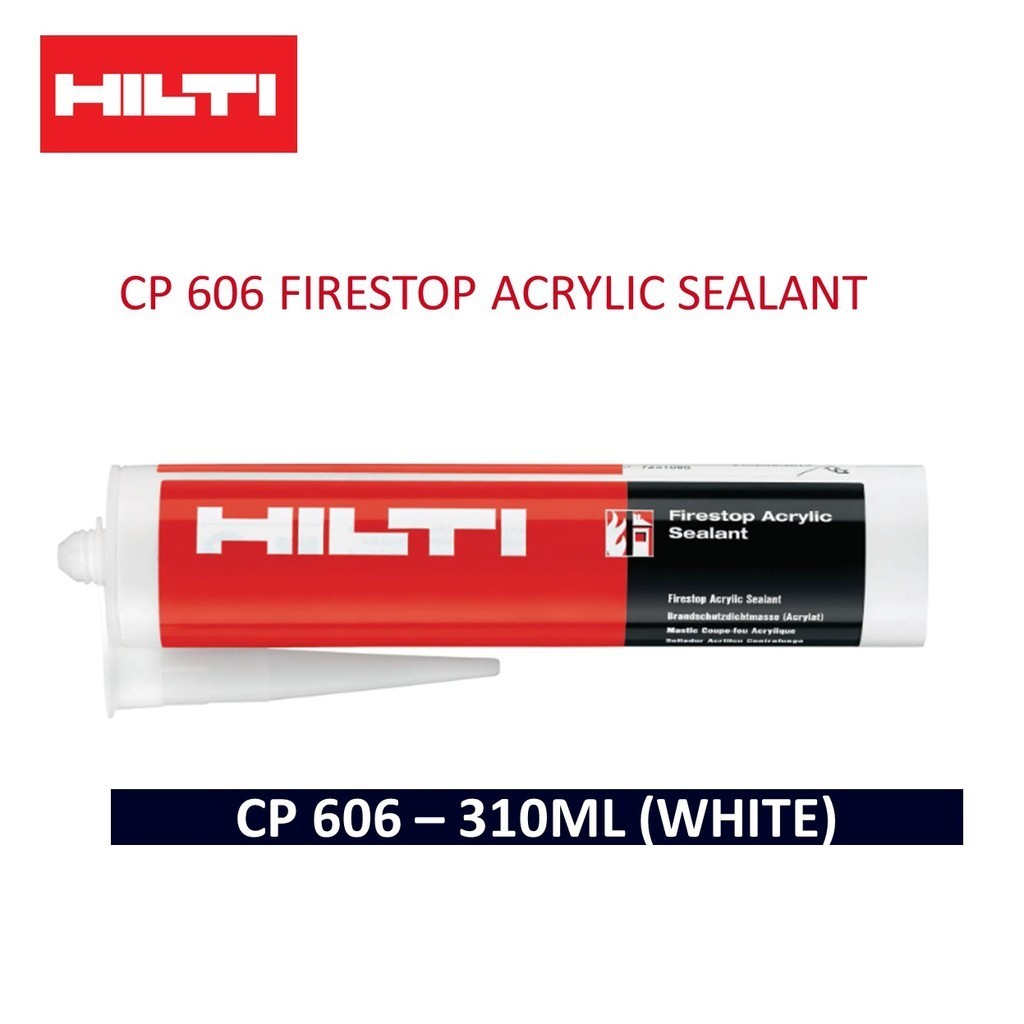 Hilti CP 606 Firestop Acrylic Sealant 310ml (WHITE) Shopee Singapore