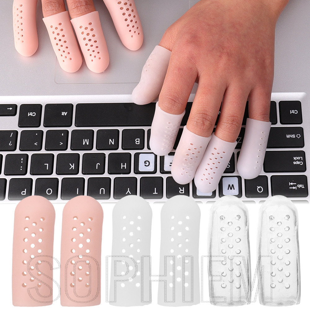 5Pcs Silicone Finger Cap Fingers Protector Hand Foot Care Pain