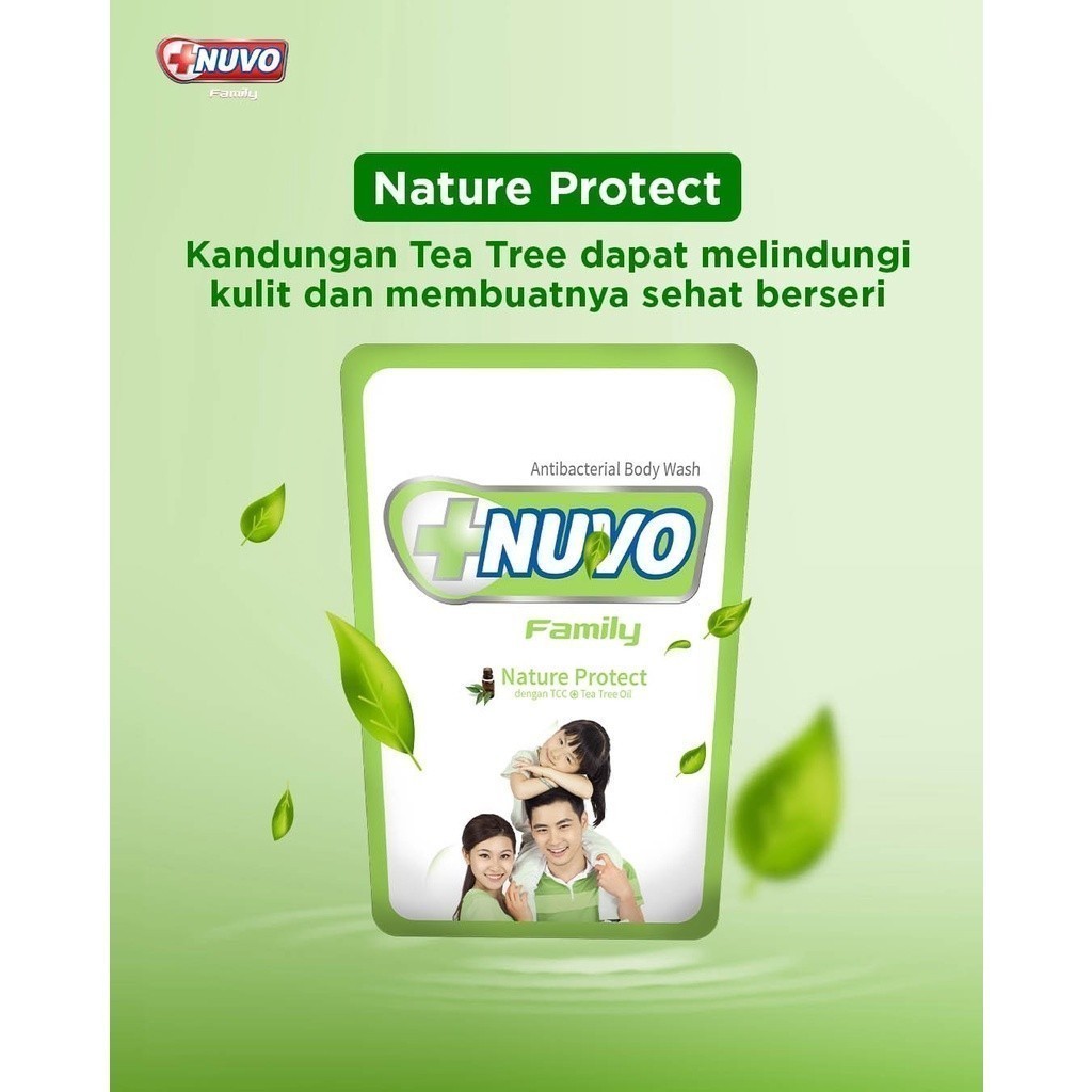 NUVO Family Sabun Mandi Cair Pouch Refill 400ml Series / Merah Jingga Official - Gambar 2