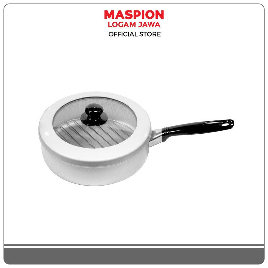 Maspion Silano Grill x Frypan Alumunium Panggangan Ikan Bulat 24 cm - Gambar 2