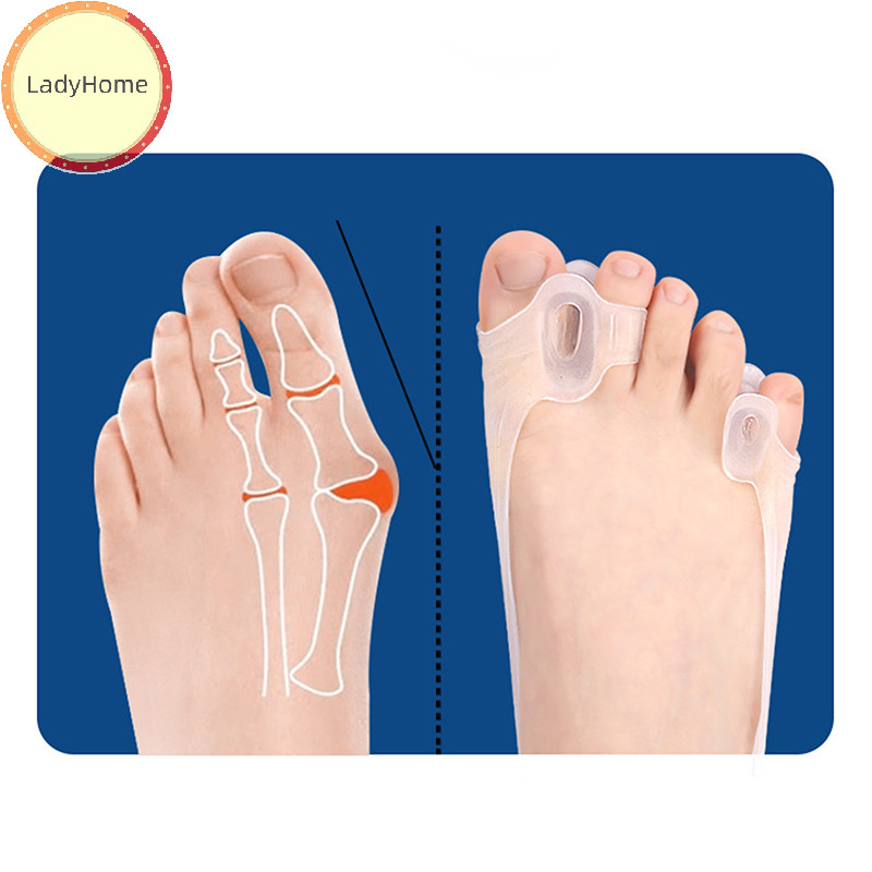 LadyHome 1Pair Silicone Bunion Corrector Toe Separator Gel Forefoot ...