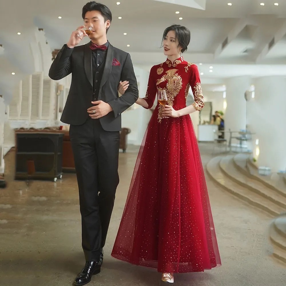 Noble Socialite Wedding Clothes Banquet Reception Dress Host Dress New ...