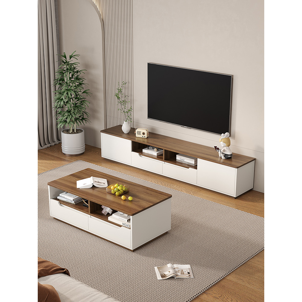 Simple Coffee Table TV Cabinet Unit Pure Solid Wood New Internet ...