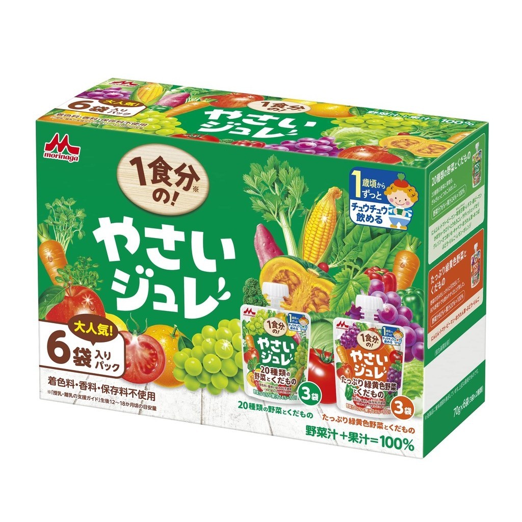 Morinaga Milk Morinaga 1 serving of vegetable jelly 70g x 6 pieces (2 ...