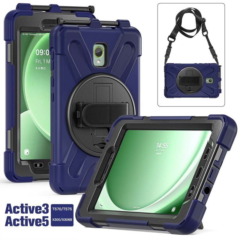 Stand case for Samsung Galaxy Tab Active5 SM X300 X306B anti crack cover Active3 SM T570 T575 shockproof casing Active 5 3 8 inch holder with Pen Slot hand shoulder strap Shopee Singapore