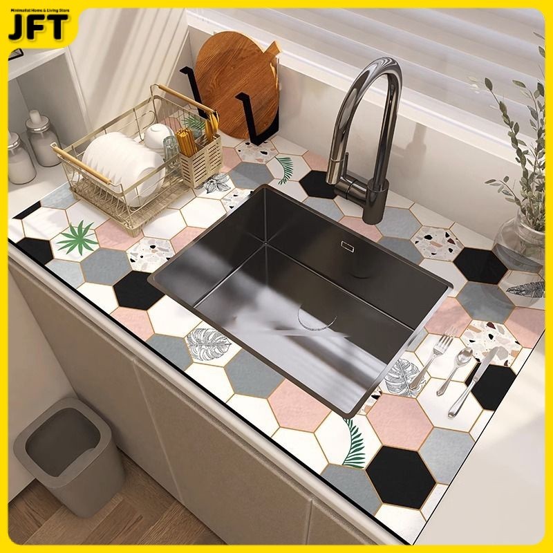 Countertop absorbent pad Kitchen countertop drain mat can be customized ...