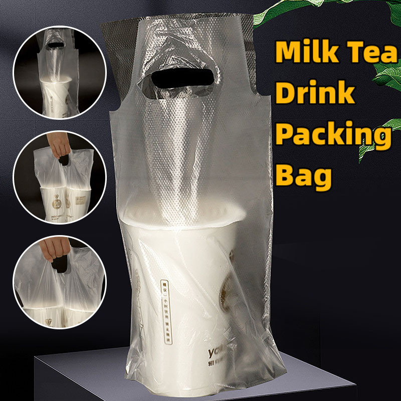 Milk Tea Drink Packing Bag Beverage Cup Bag Single and Double Cup ...