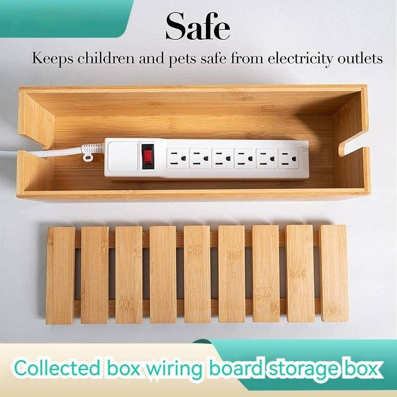 Wooden Junction Box Power Strip Storage Box Power Strip Storage Box ...