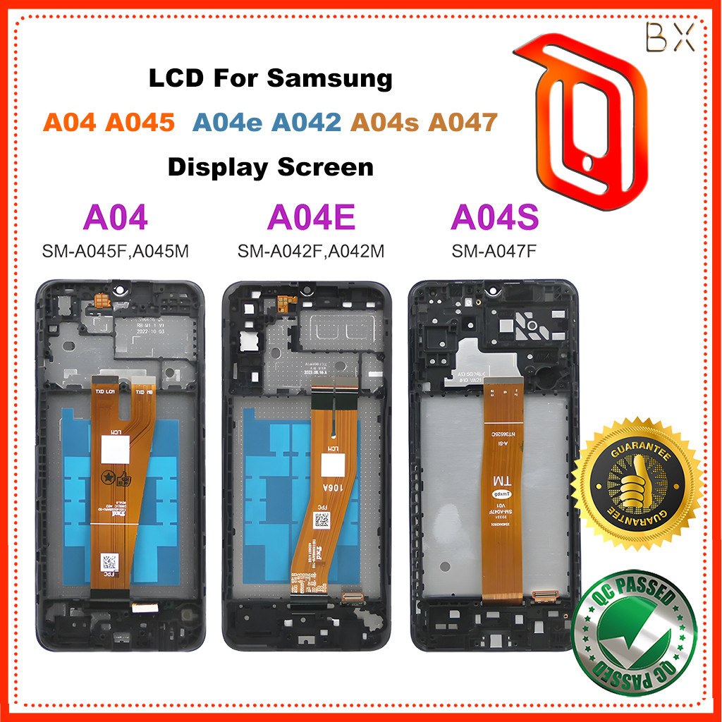 Original Lcd For Samsung A04 A045 A04e A042 A04s A047 Display Screen Touch Panel Digitizer